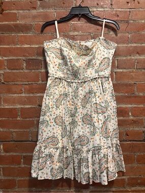 NWT BCBGeneration - Women's Cream Paisley Sundress with removable straps